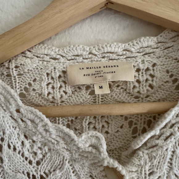 Sezane Cream Knit Cardigan - Picture 3 of 4